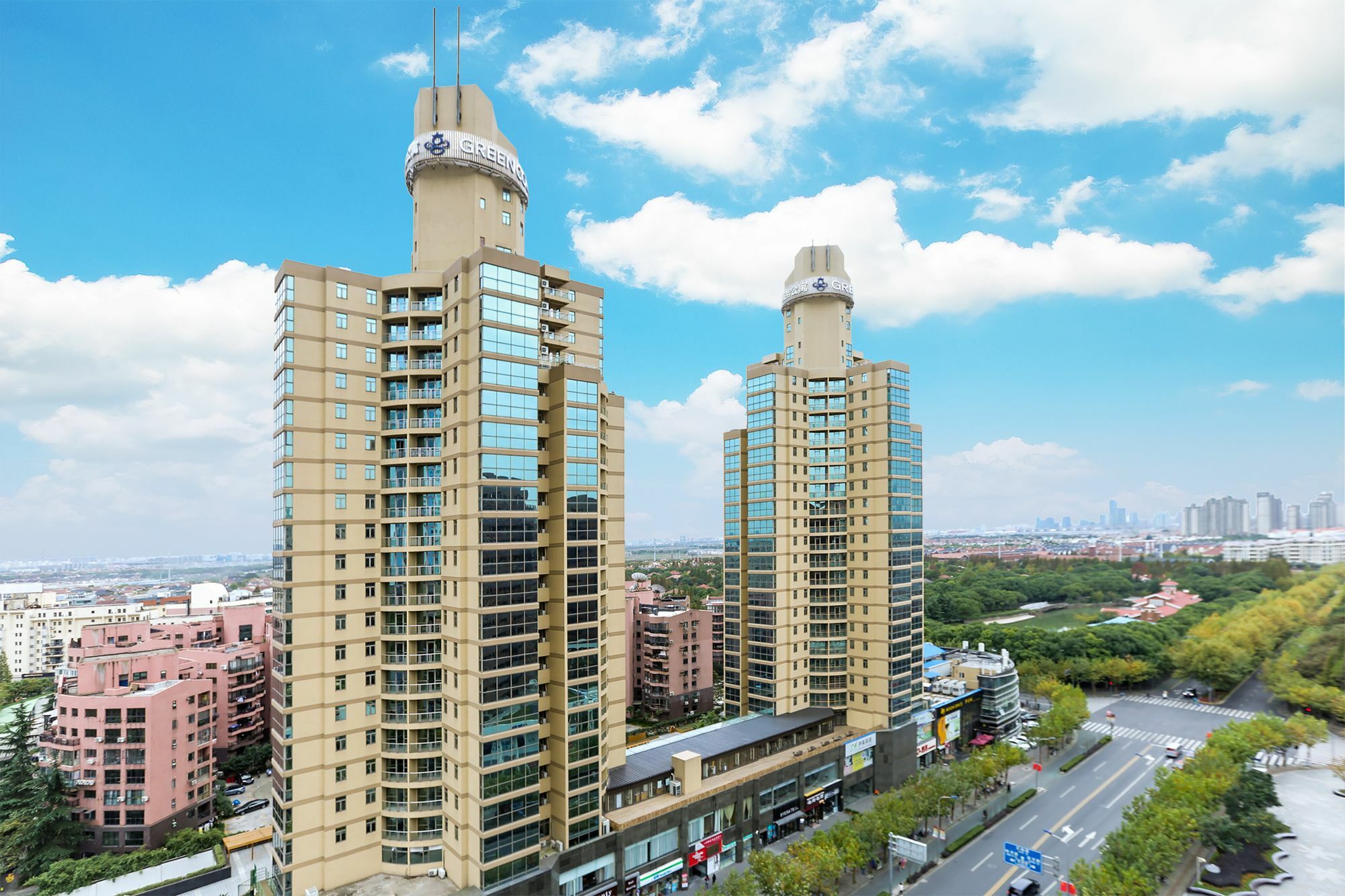 Green Court Residence Jinqiao Diamond Šanghaj Exteriér fotografie